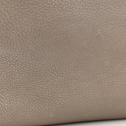 Gucci Metallic Pebbled Calfskin Medium Bamboo Shopper Tote Golden Beige 16 of 16