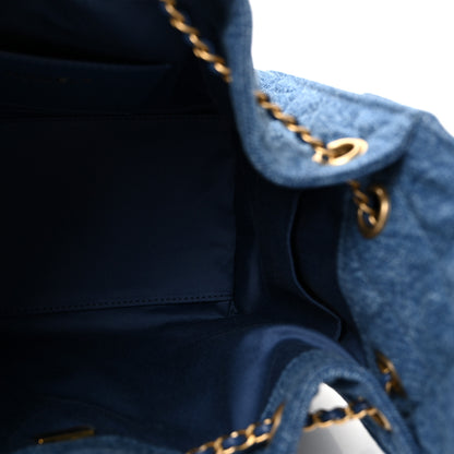 Chanel Washed Denim Quilted Small Chanel 25 Handbag Blue 5 of 10