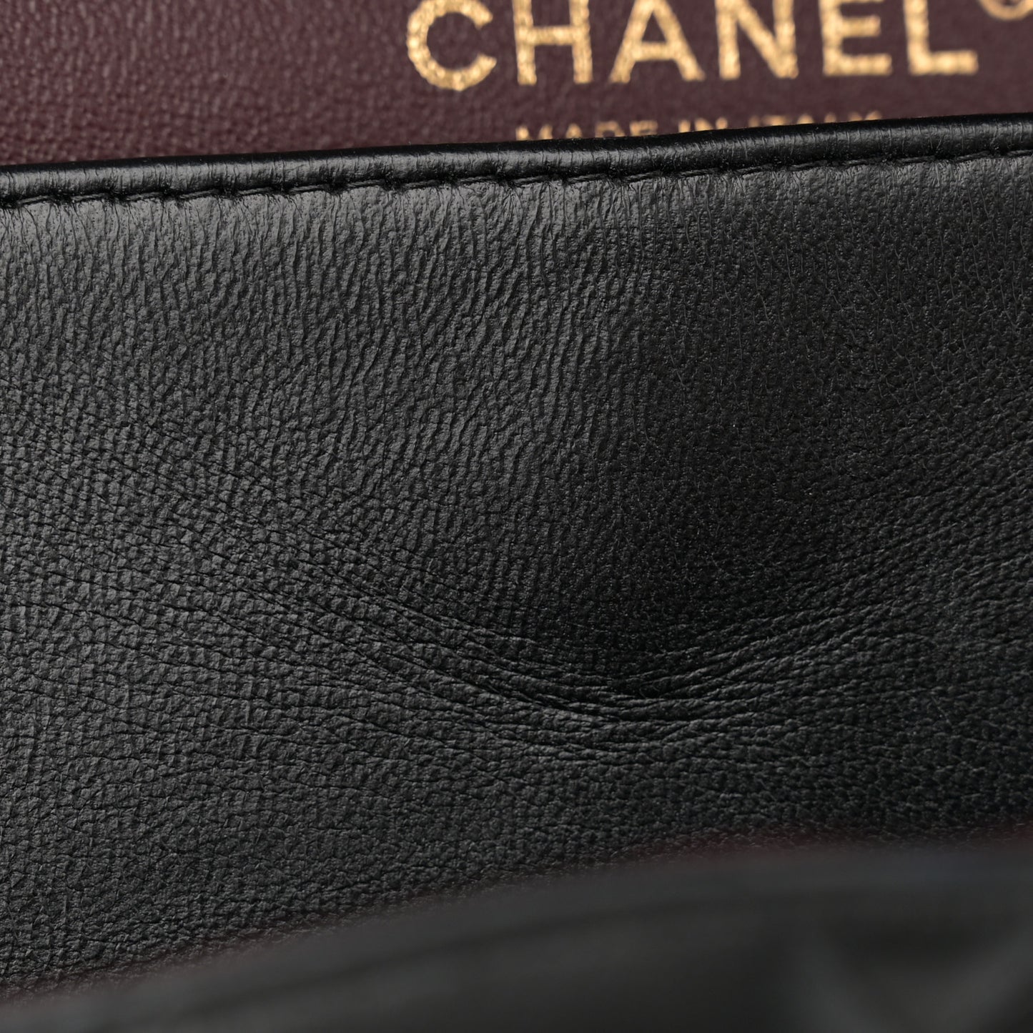 Lambskin Quilted Jumbo Double Flap Black