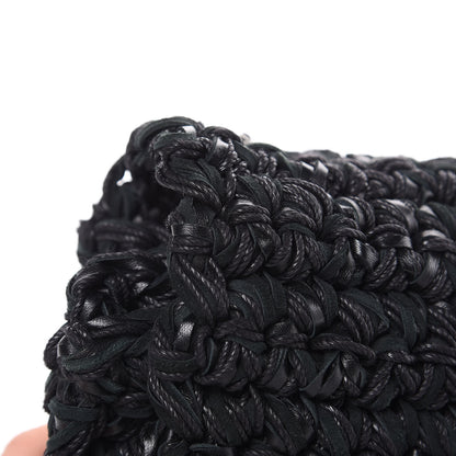 Saint Laurent Woven Calfskin Medium Monogram Kate Satchel Black 10 of 11