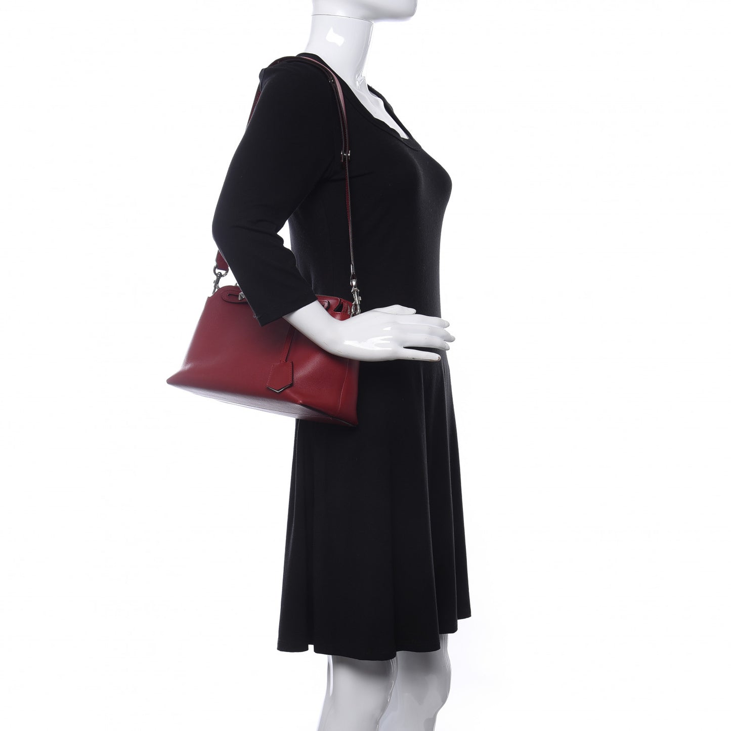 Vitello Dolce Medium By The Way Boston Bag Ciliegia