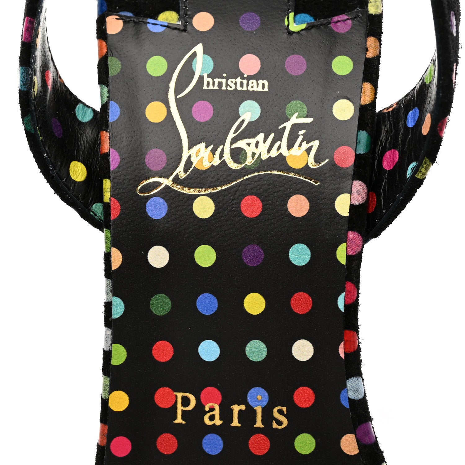 Christian Louboutin Suede O Marylin Sandals Heels 37.5 Black Multicolor 8 of 12