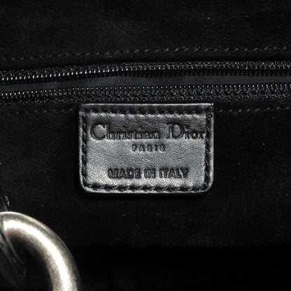 Christian Dior Leather Suede Rebelle Hobo Black 7 of 9