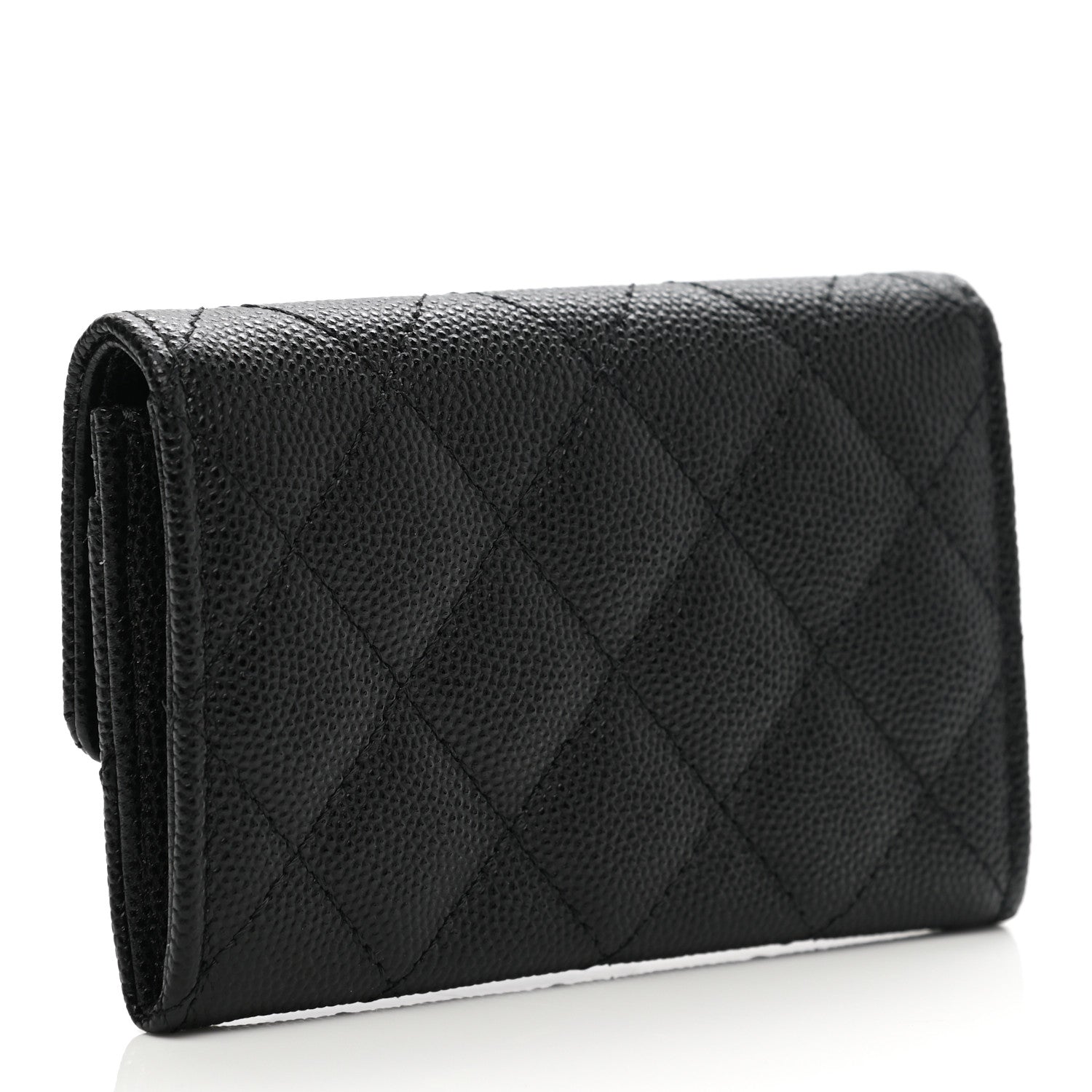 Chanel Caviar Quilted Crystal CC Flap Card Holder Black 3 of 10