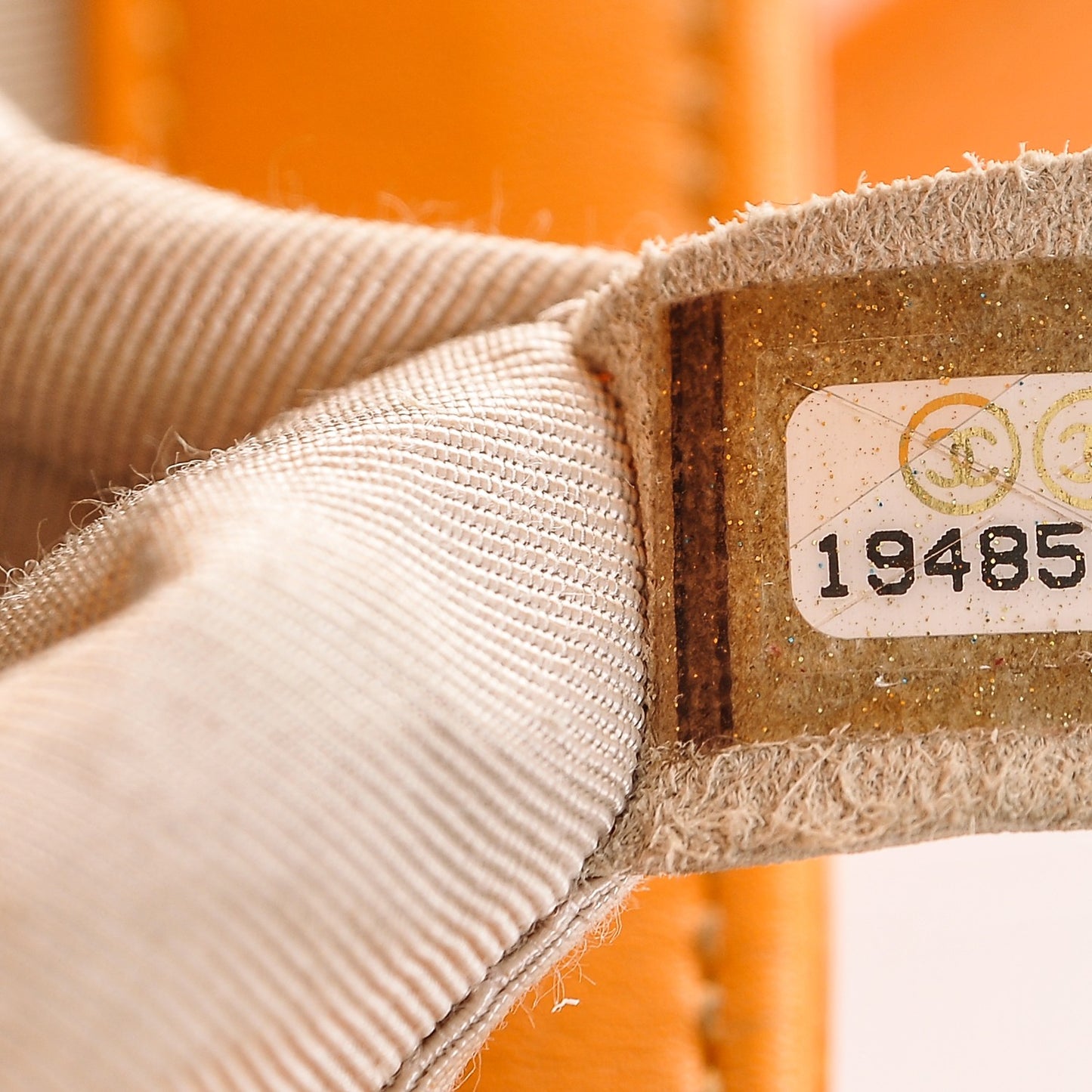 Crackled Patent Calfskin Medium Boy Flap Orange