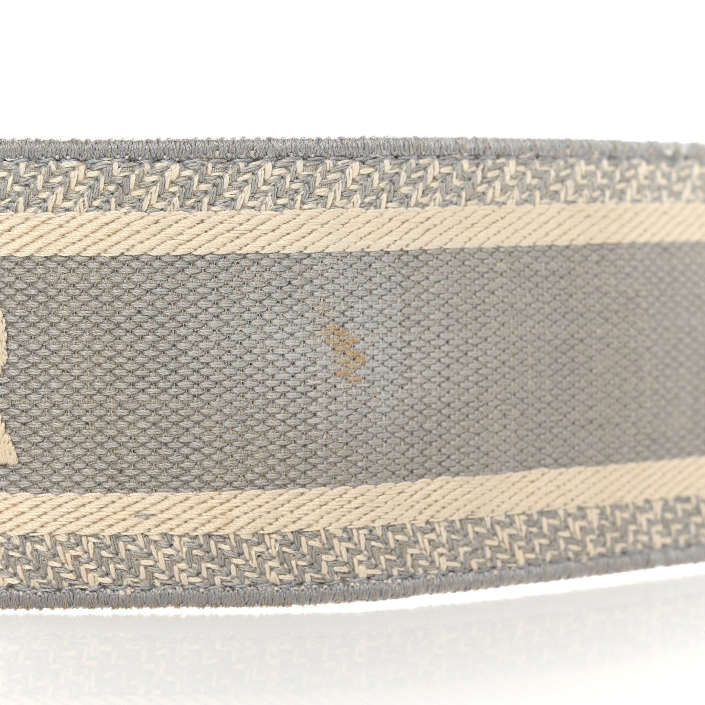 Canvas Embroidered Shoulder Strap Grey