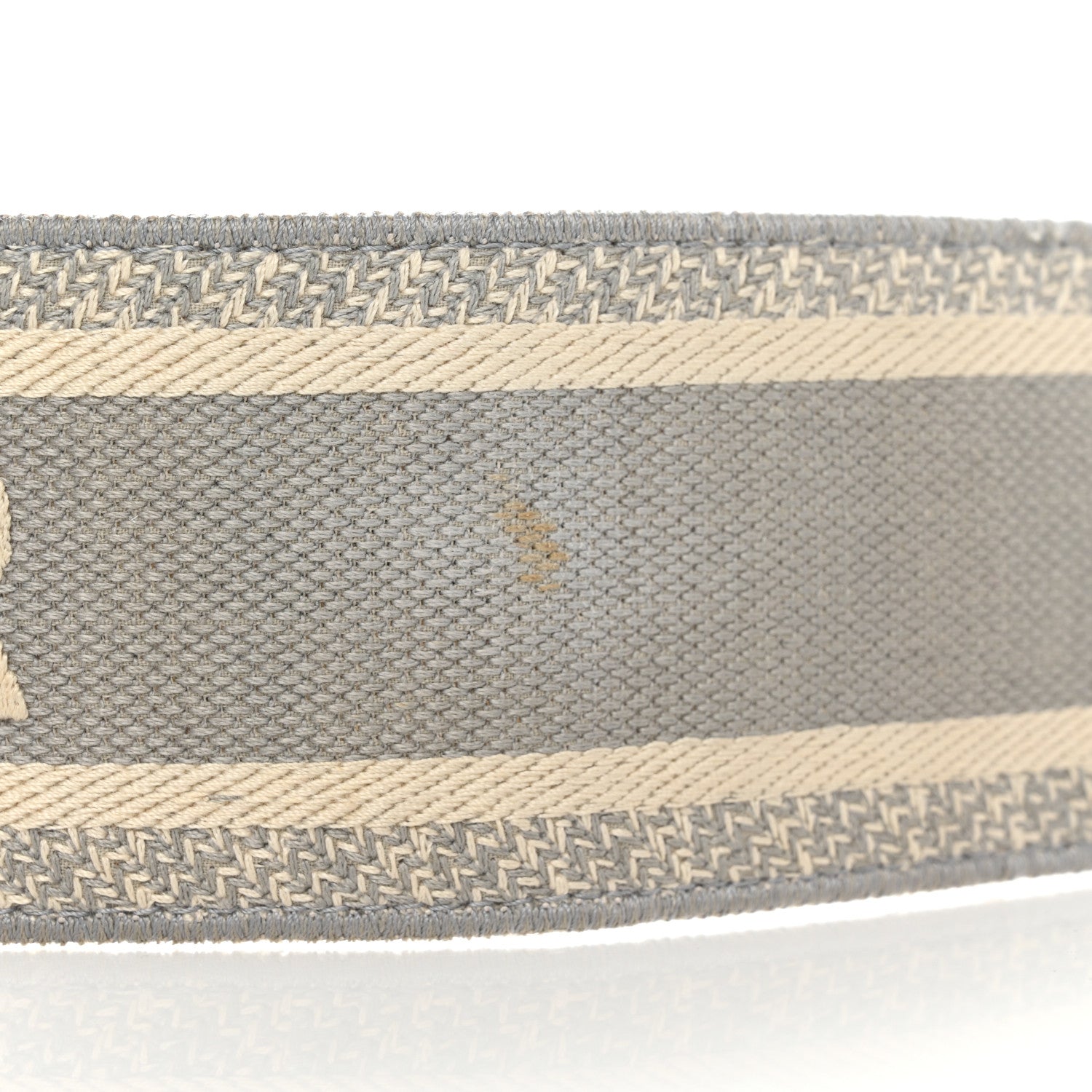 Christian Dior Canvas Embroidered Shoulder Strap Grey 5 of 5