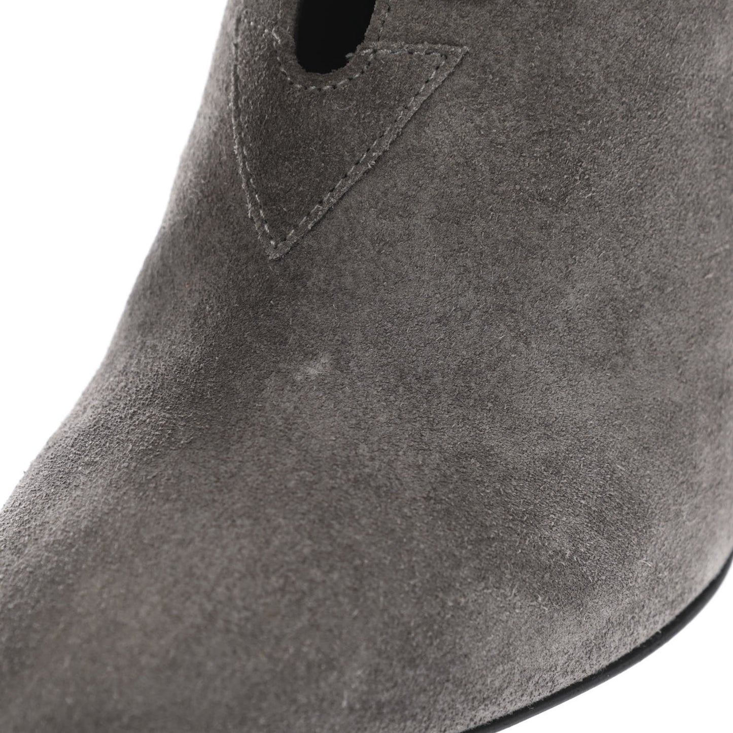 Suede Fringe Anita 85mm Ankle Boots 35.5 Dark Grey