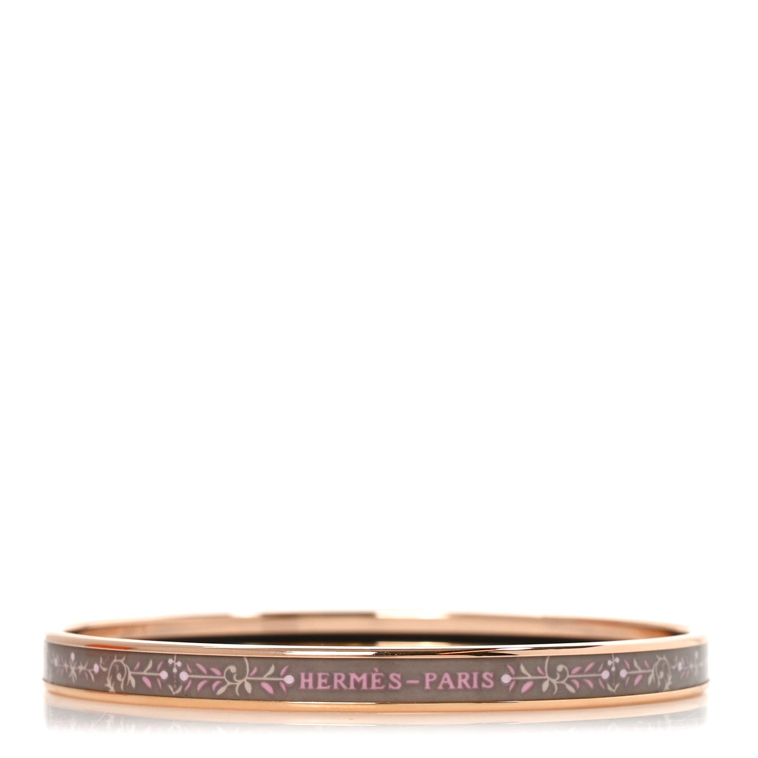Hermes Enamel Printed Extra Narrow Etriers Bracelet 70 Aube 3 of 6