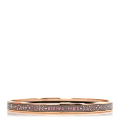 Hermes Enamel Printed Extra Narrow Etriers Bracelet 70 Aube 3 of 6