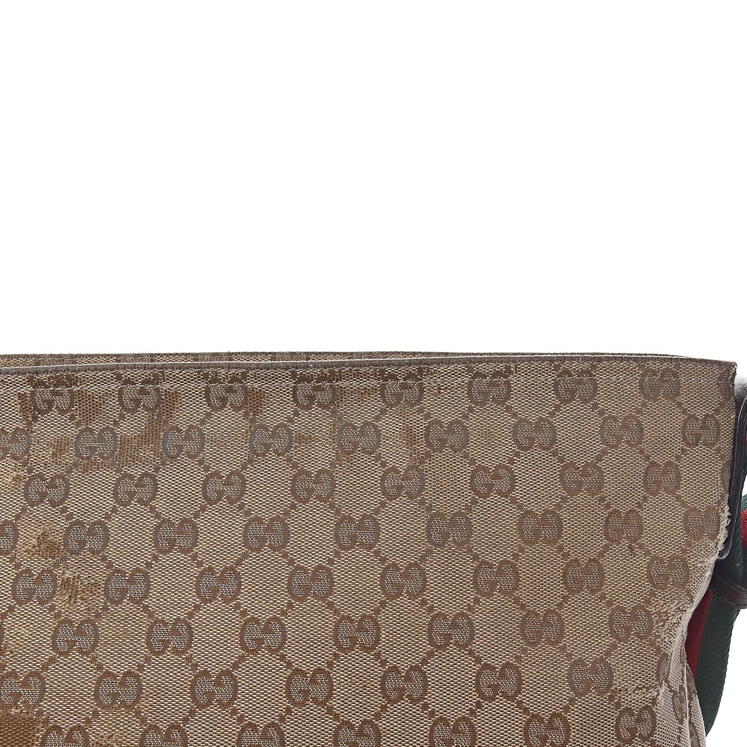 Gucci Monogram Web Medium Flat Messenger Bag Brown 14 of 21