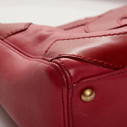 Chanel Lambskin CC Stitched Small Shoulder Bag Red Pink 7 of 13