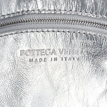 Bottega Veneta Metallic Lambskin Maxi Intrecciato Cassette Crossbody Bag Silver 6 of 9