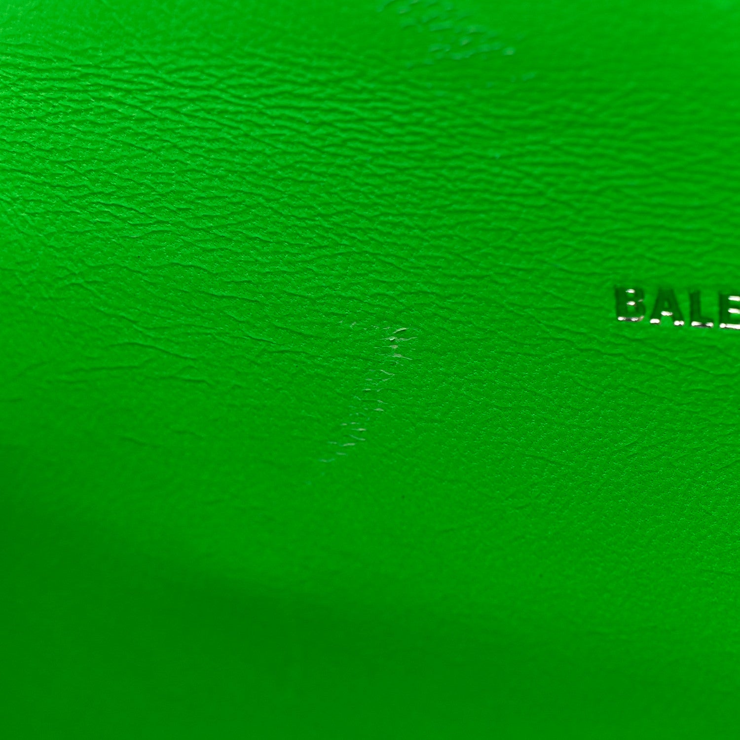 Balenciaga Shiny Calfskin Strass Crocodile Embossed Hourglass Top Handle Bag XS Fluo Green 11 of 13