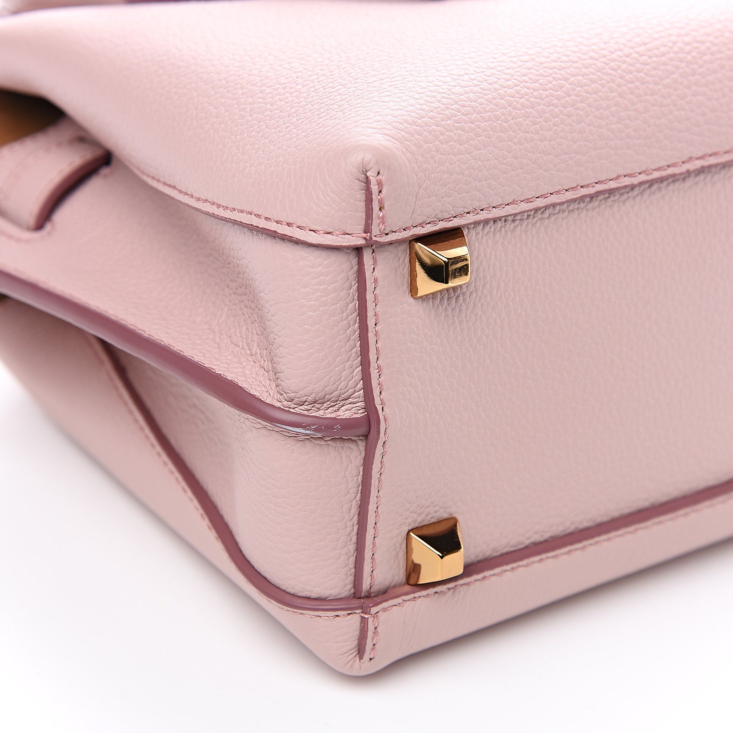 Grained Calfskin Mini Milla Tote Pale Mauve