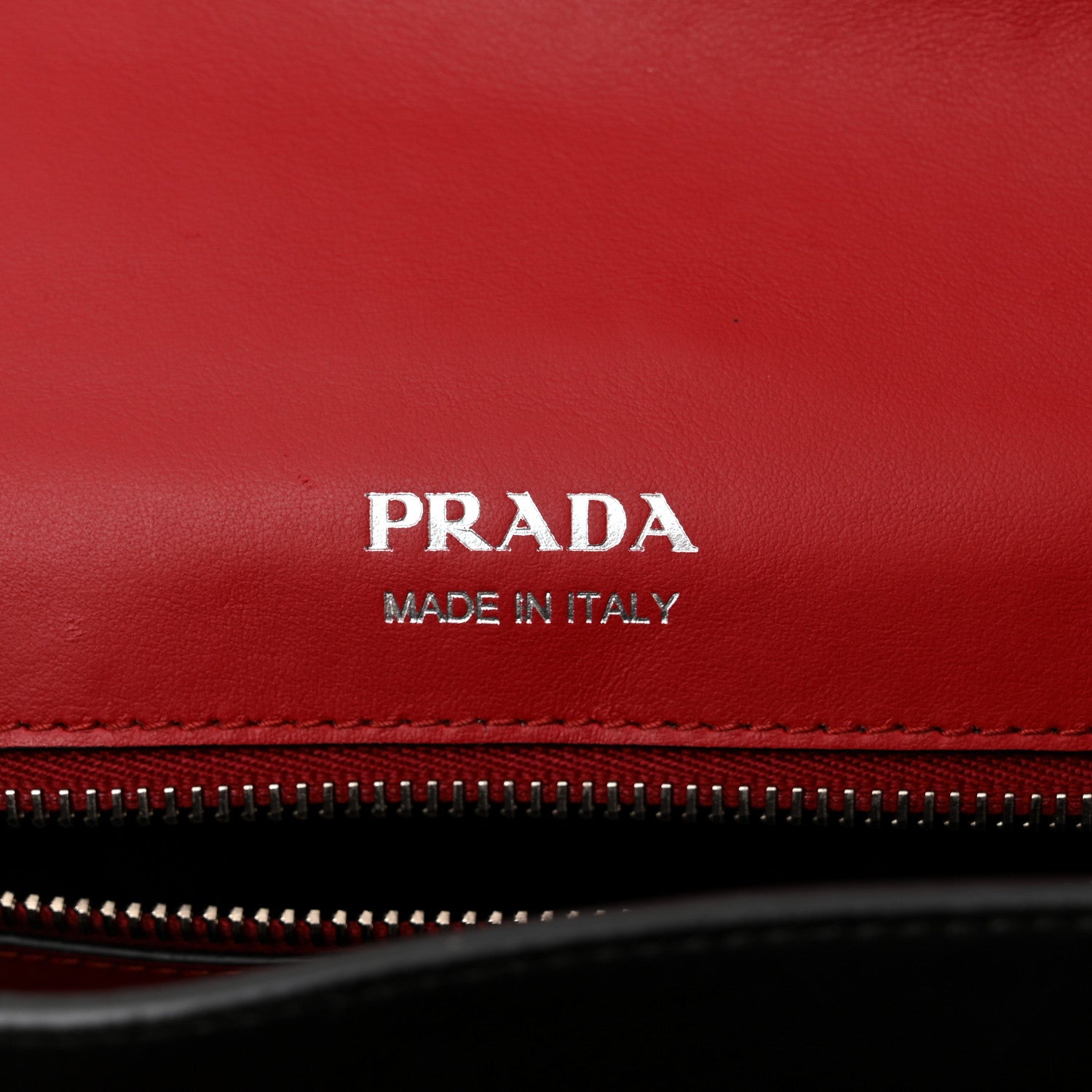Prada Saffiano City Calfskin Studded Elektra Shoulder Bag Fuoco Black 6 of 10