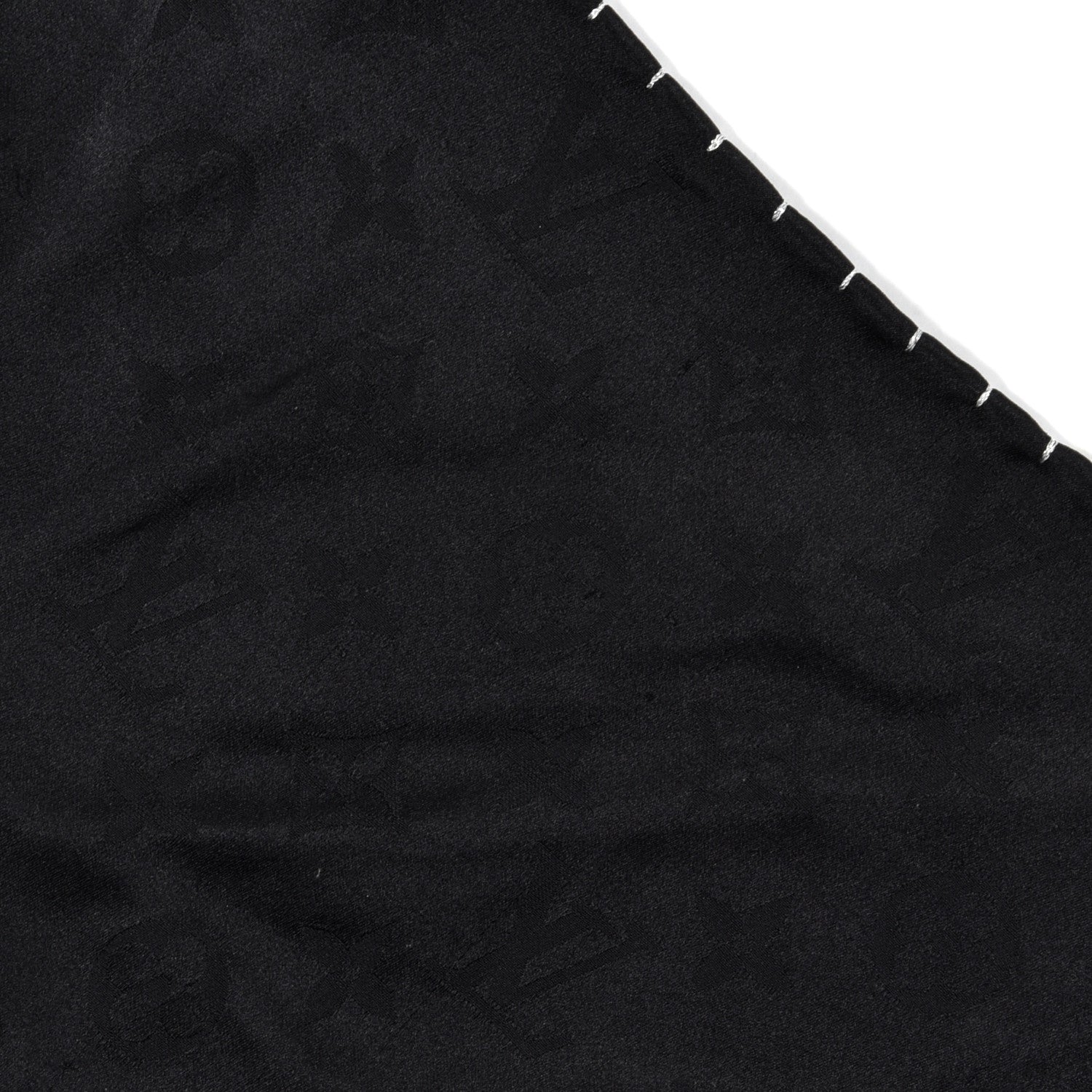 Louis Vuitton Silk Strass Monogram Flower Crown Triangle Scarf Black 6 of 6