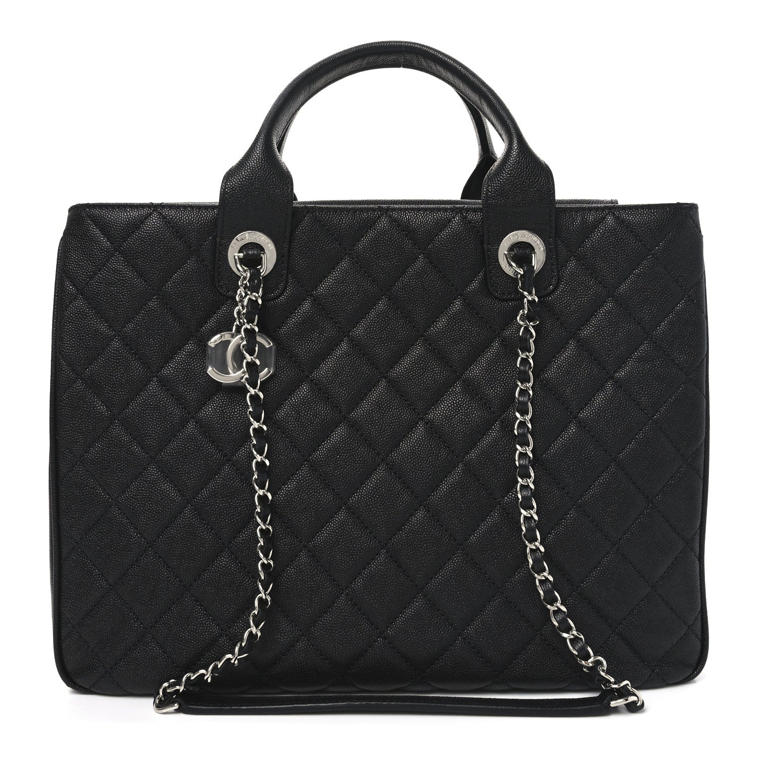 Chanel Caviar Quilted Large Urban Companion Top Handle Shopping Tote Black 1 of 10