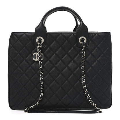 Chanel Caviar Quilted Large Urban Companion Top Handle Shopping Tote Black 1 of 10