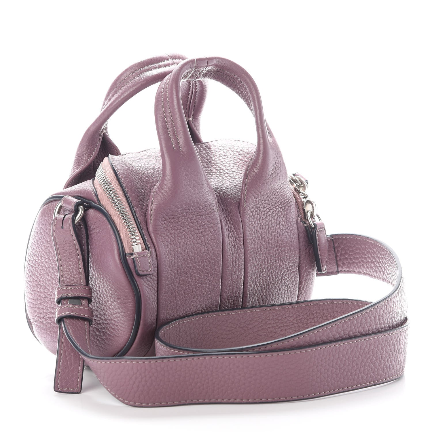 Alexander Wang Pebbled Lambskin Mini Rockie Mauve Rhodium Hardware 3 of 8