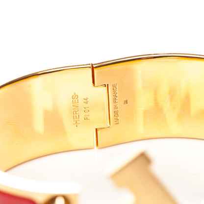 Hermes Enamel Wide Clic Clac H Bracelet PM Rouge 5 of 5