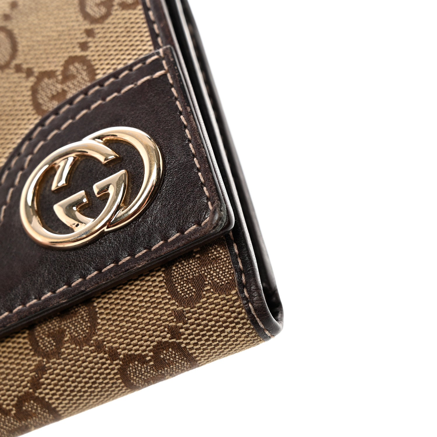 Gucci Monogram Britt Tri Fold Wallet Dark Brown 14 of 14