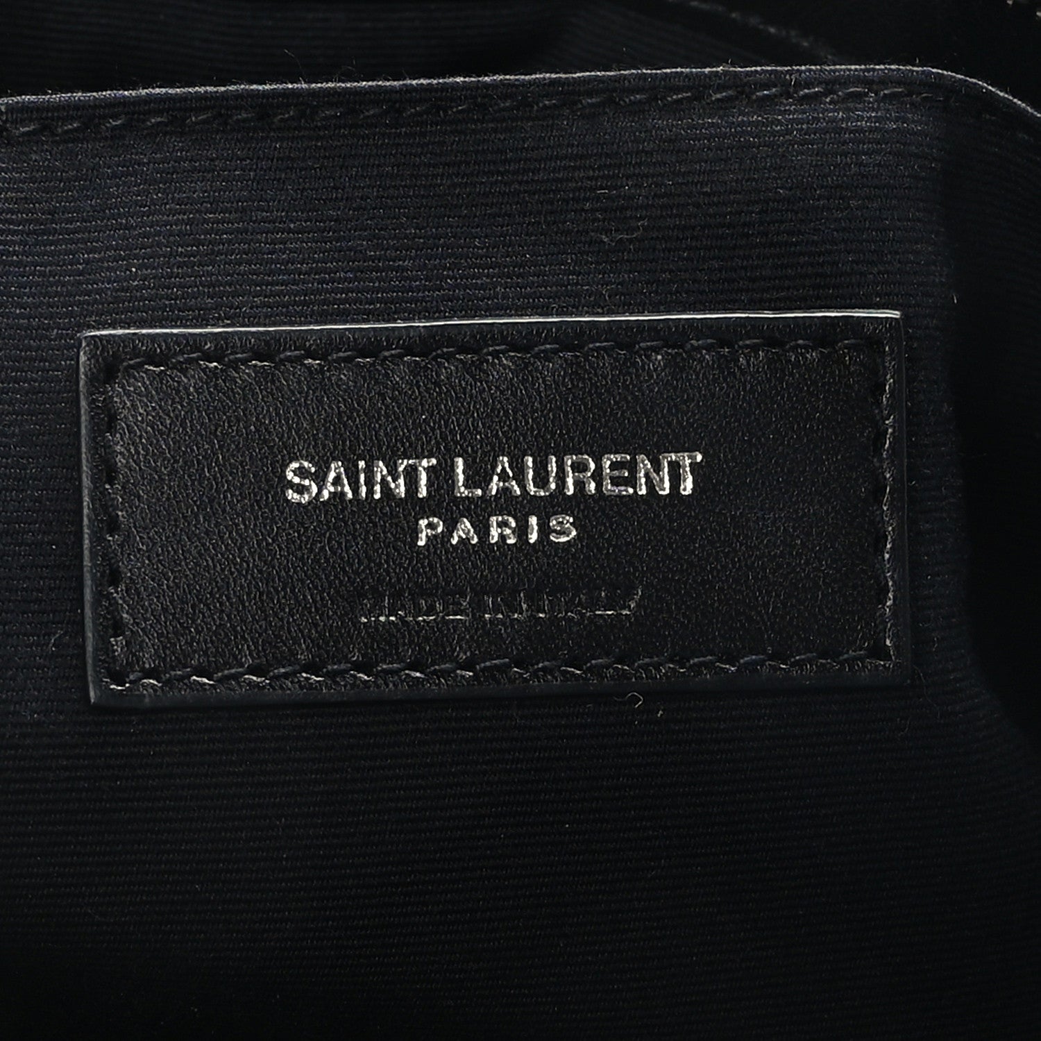 Saint Laurent Calfskin Matelasse Chevron Monogram A5 Wristlet Black 6 of 10