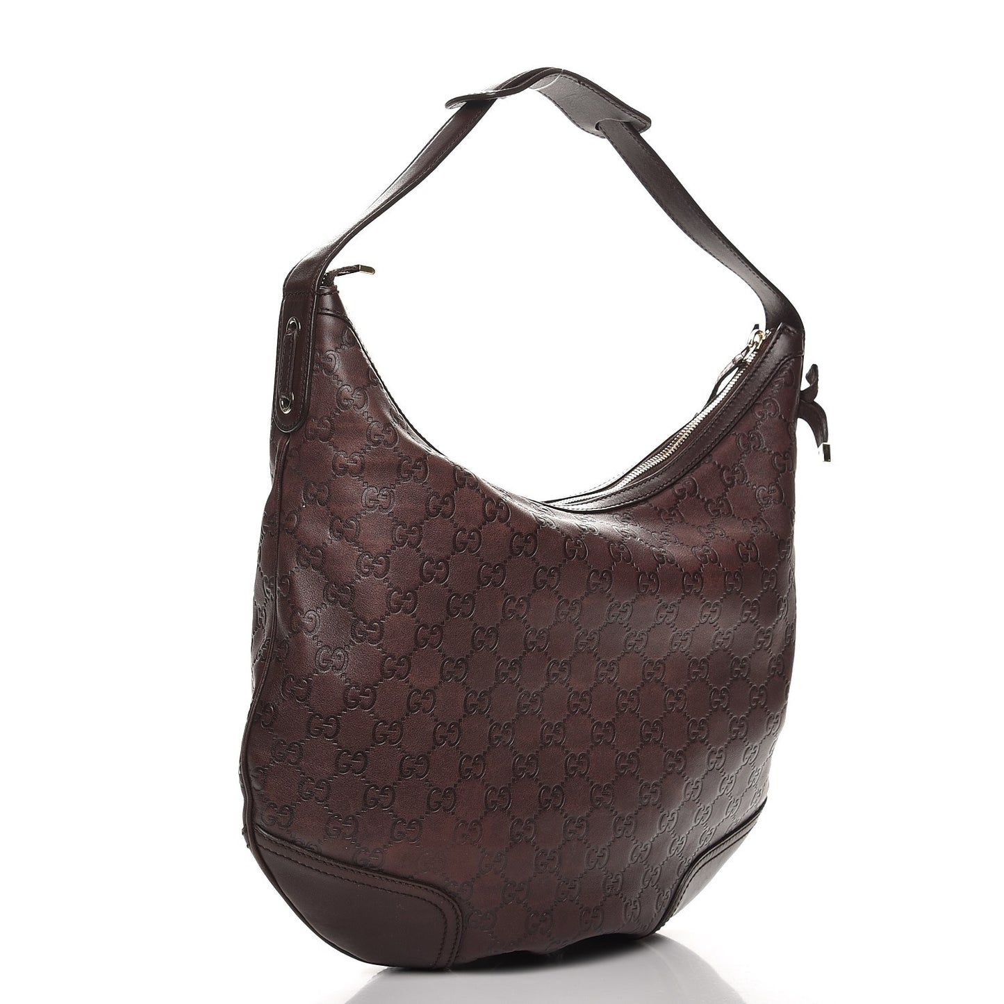Guccissima Large Princy Hobo Dark Brown