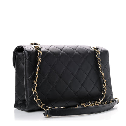 Chanel Calfskin Quilted Enchained Flap Black 2 of 4