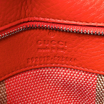 Gucci Cellarius Calfskin Medium Bamboo Daily Top Handle Bag New Dark Orange 6 of 10