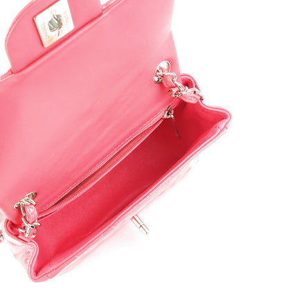 Chanel Patent Quilted Mini Square Flap Pink 6 of 9