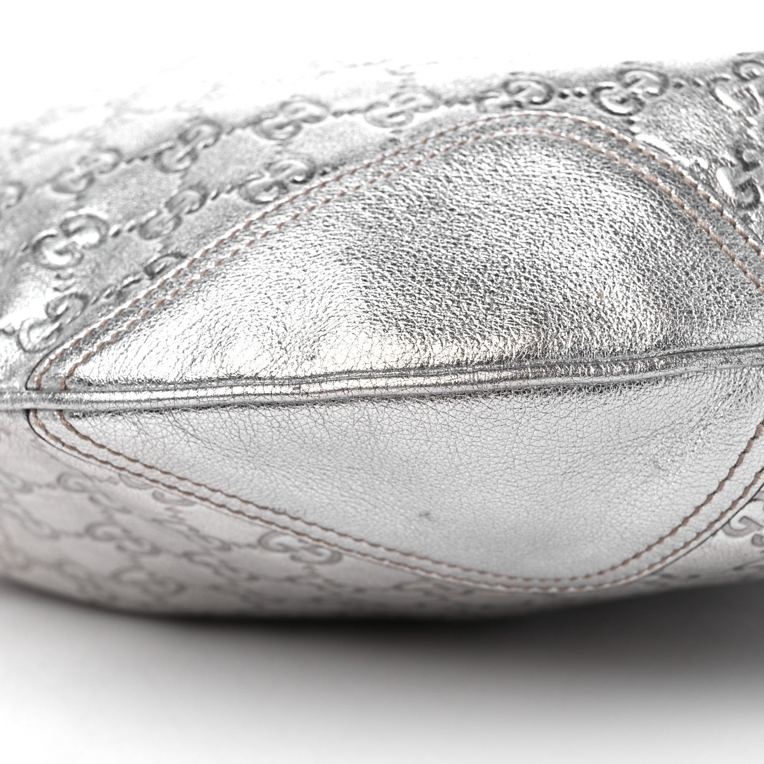 Gucci Metallic Guccissima Large Princy Hobo Silver 9 of 15