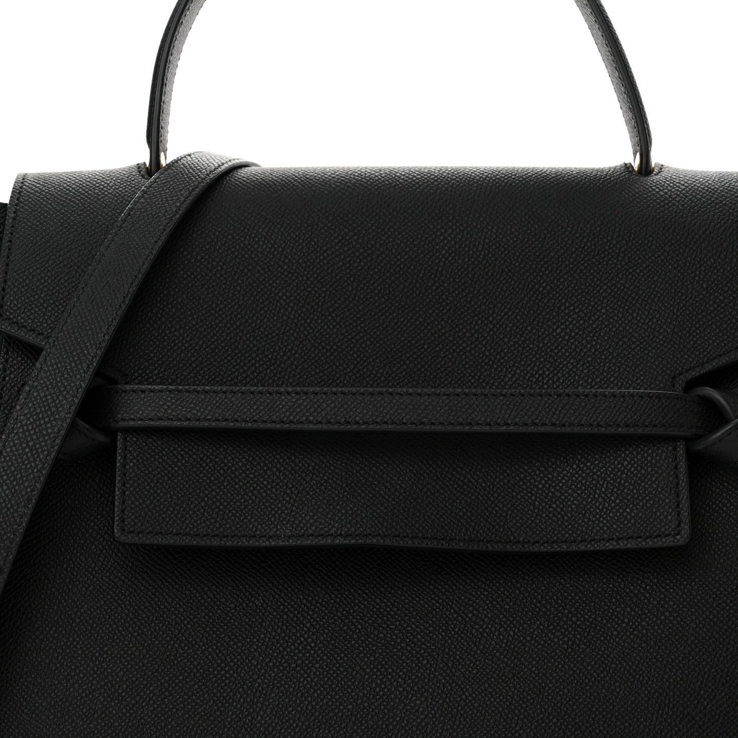 Grained Calfskin Mini Belt Bag Black