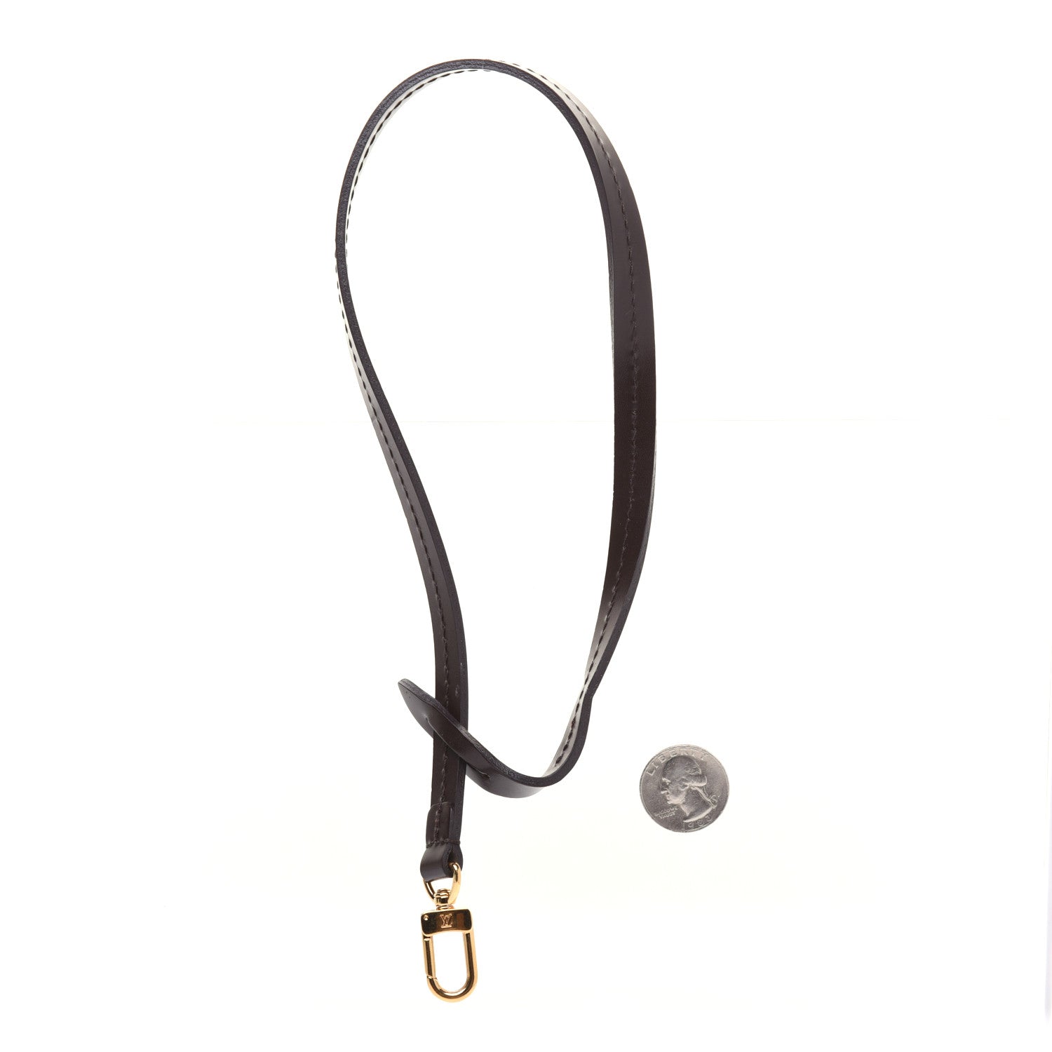 Louis Vuitton Calfskin Pochette Accessories Strap Brown 3 of 9