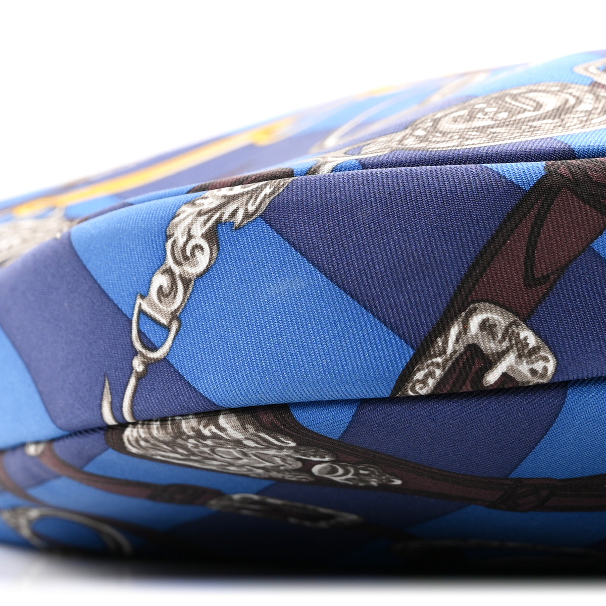 Hermes Silk Sursoie To Go Pouch  Bleu Zellige Ebene Caban 9 of 11