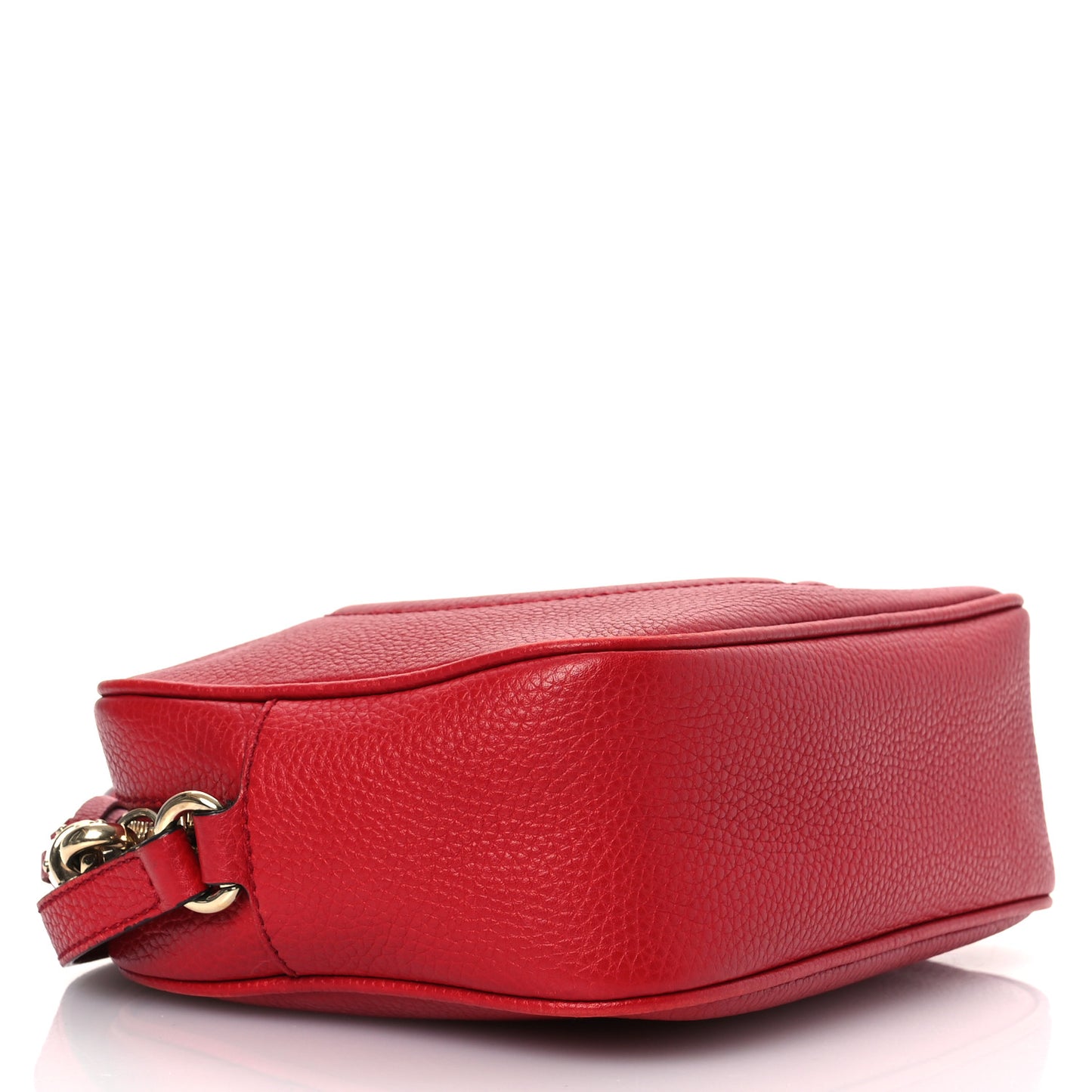 Pebbled Calfskin Small Soho Disco Bag Vibrant Red