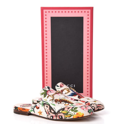 Gucci Canvas Garden Print Princetown Slippers 38 Ivory Multicolor 14 of 14