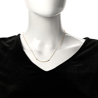 Tiffany 18K Rose Gold Small T Smile Pendant Necklace 2 of 6