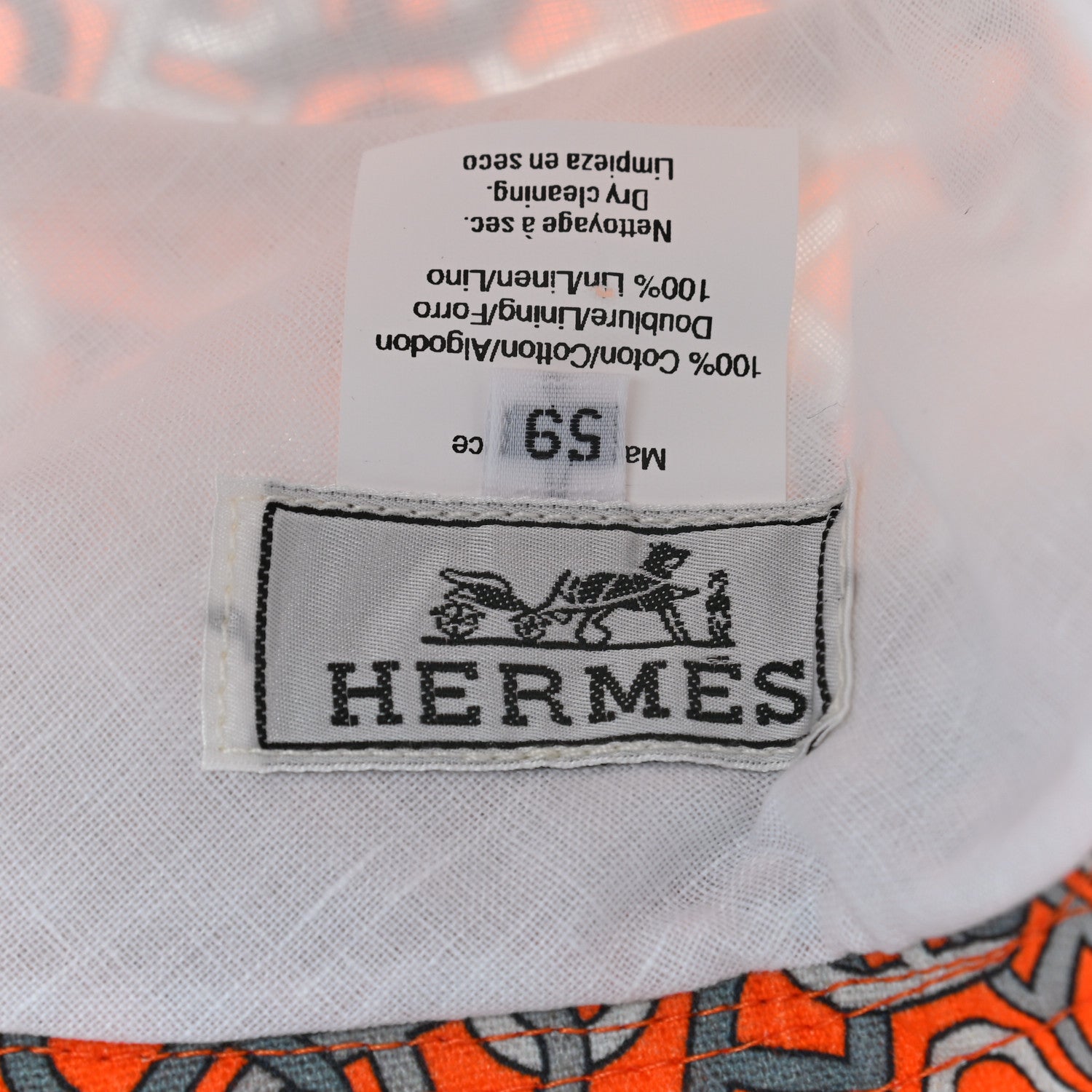 Hermes Cotton Bucket Hat 59 7 of 7
