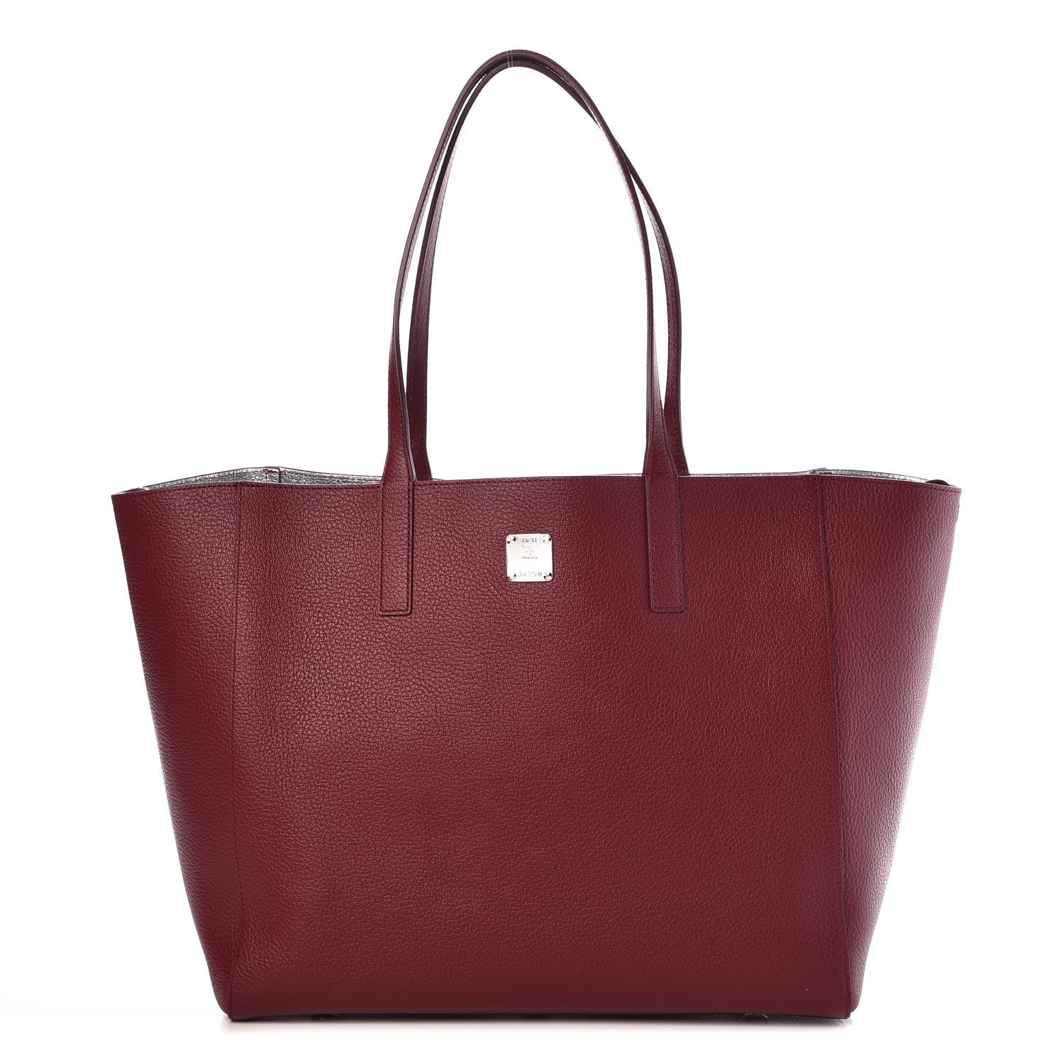 MCM Grained Calfskin Medium Reversible Wandel Tote Ruby Tan 1 of 13