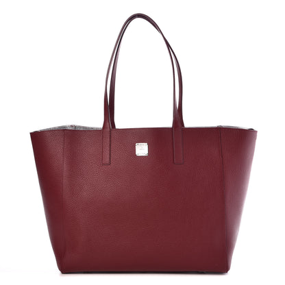 MCM Grained Calfskin Medium Reversible Wandel Tote Ruby Tan 1 of 13