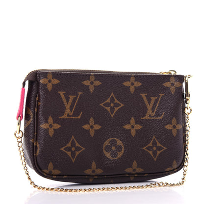 Louis Vuitton Monogram 2019 Christmas Animation Mini Courchevel Pochette Accessories Fuchsia 3 of 11