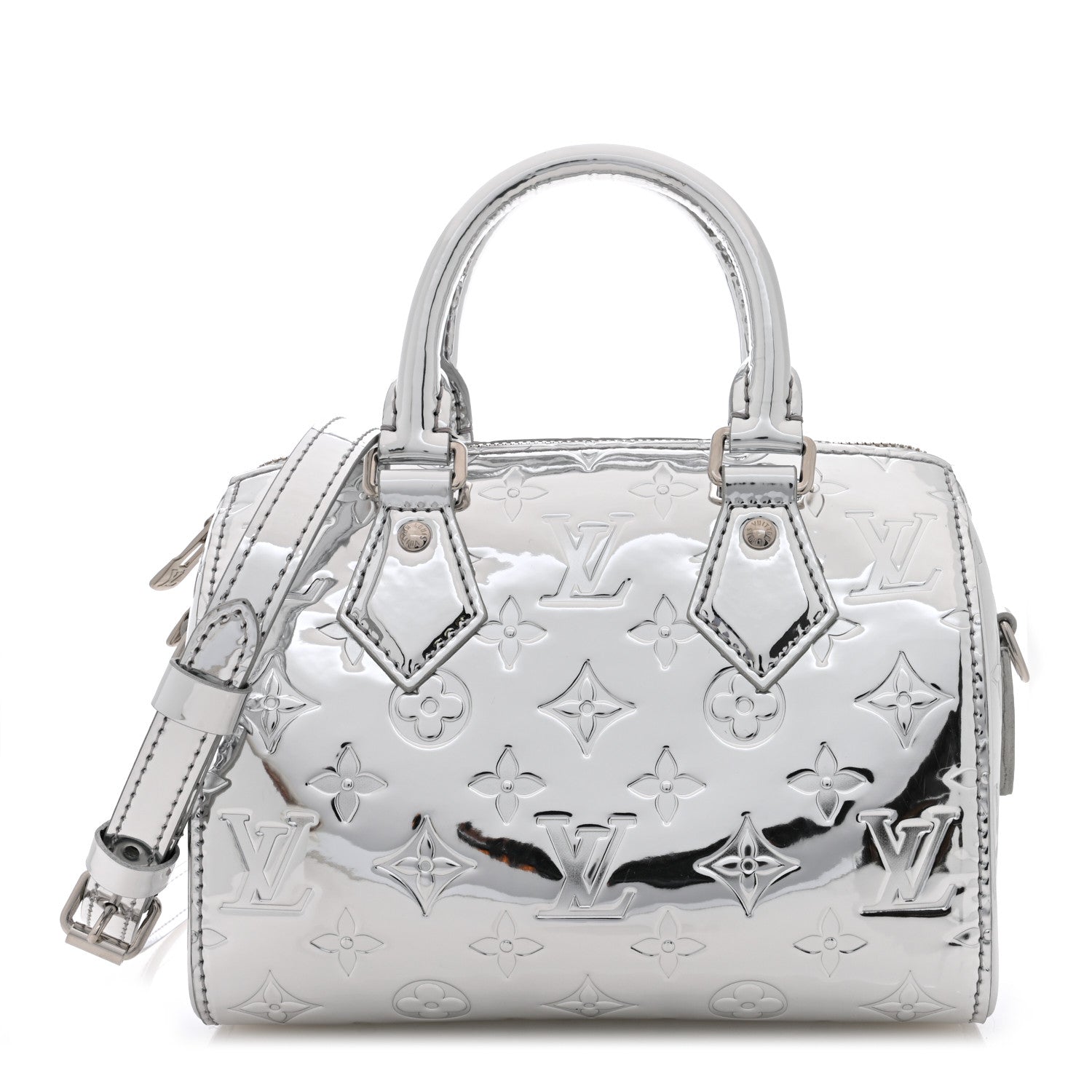 Louis Vuitton Monogram Miroir Speedy Bandouliere 20 Silver 1 of 9