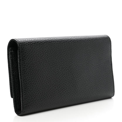 Gucci Calfskin Garden Continental Wallet Black 4 of 9