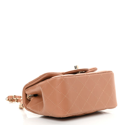 Chanel Lambskin Quilted Mini Square Flap Brown 4 of 12