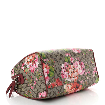 Gucci GG Supreme Monogram Blooms Medium Boston Beige Multicolor Dry Rose 4 of 11
