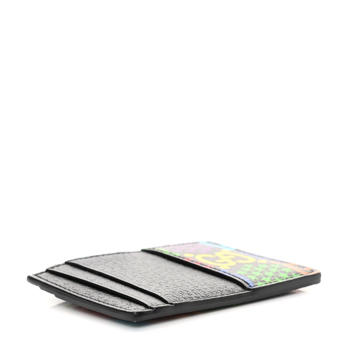 GG Supreme Monogram Psychedelic Card Holder Black