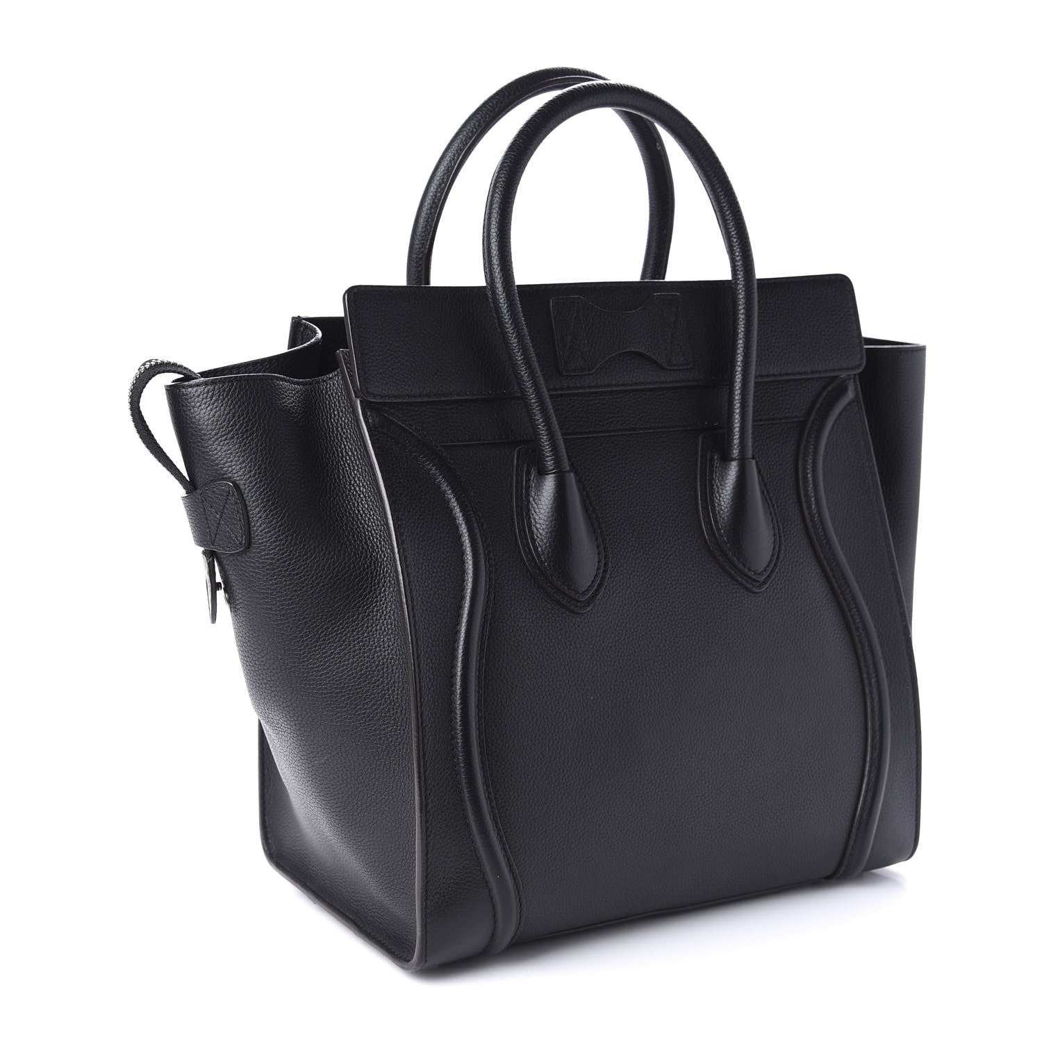 Celine Drummed Calfskin Mini Luggage Black 3 of 10