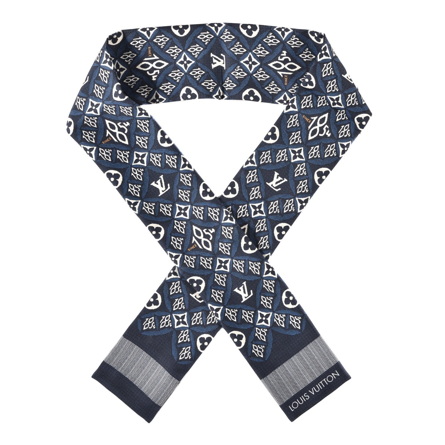 Louis Vuitton Silk Since 1854 Bandeau Blue 1 of 3