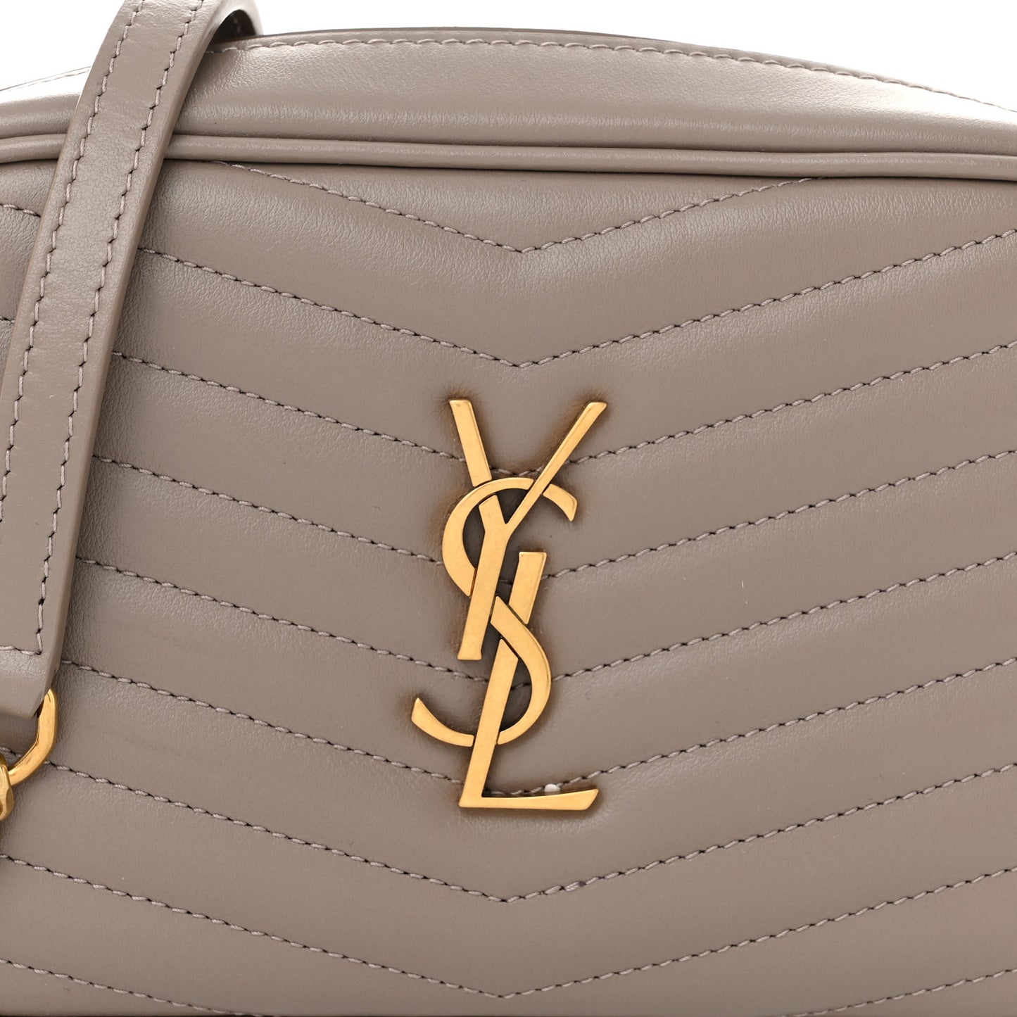 Calfskin Matelasse Monogram Mini Lou Camera Bag Taupe